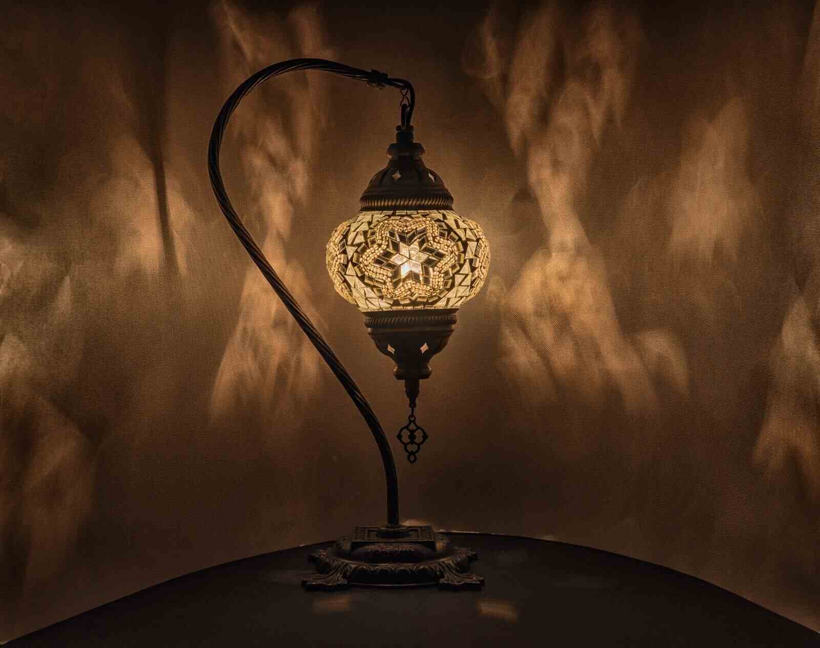 Maramou Mosaiklampe Bogen L Glas handgefertigtes Silbe - Orientalisch Türkisch