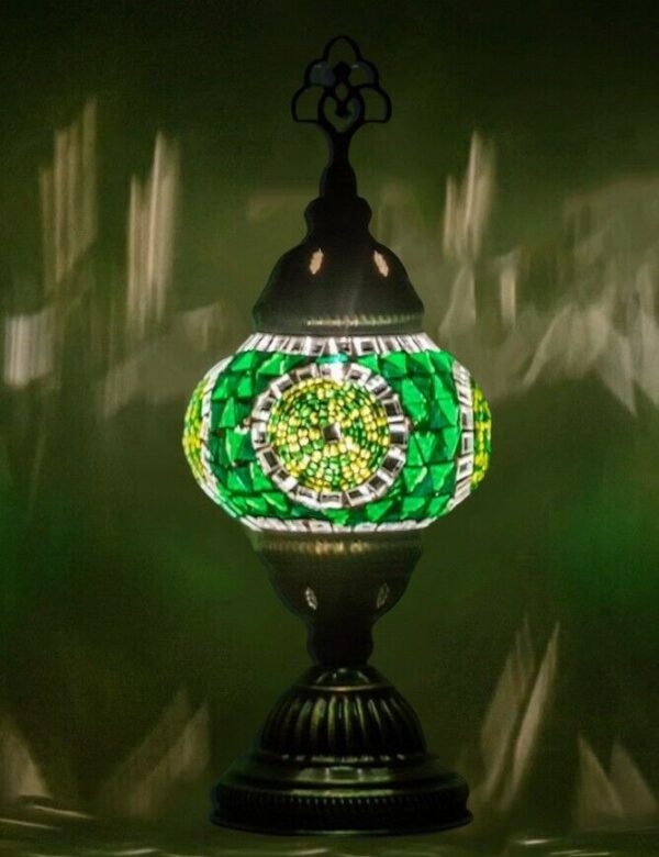 maramou-001-017-002 Mosaiklampe Große L 11×9 Handgefertigt Orientalisch Mosaik Glass Grün farbige