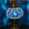 maramou-001-019-001 Mosaiklampe Große L 12 auf 10 Blau Handgefertigt Orientalisch Mosaik Glass