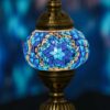 maramou-001-019-002 Mosaiklampe Große L 12 auf 10 Blau Handgefertigt Orientalisch Mosaik Glass