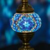 maramou-001-019-003 Mosaiklampe Große L 12 auf 10 Blau Handgefertigt Orientalisch Mosaik Glass