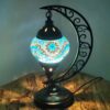 Mosaiklampe Bogen L Glas handgefertigtes Blau - Orientalisch Mund Laterne