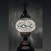 Mosaiklampe Große Kugel 9 cm S Silber Handgefertigt Orientalisch Glass